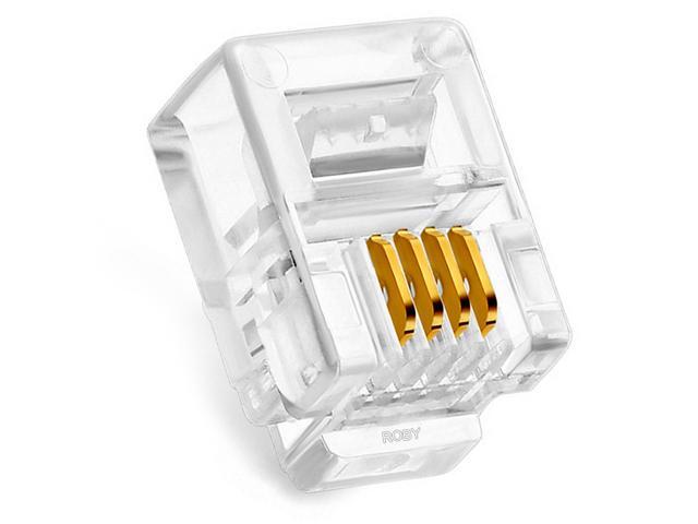 100 X Pcs CAT3 Blue Keystone Jack RJ11 6P4C Phone Telephone RJ12 Modular CAT 3