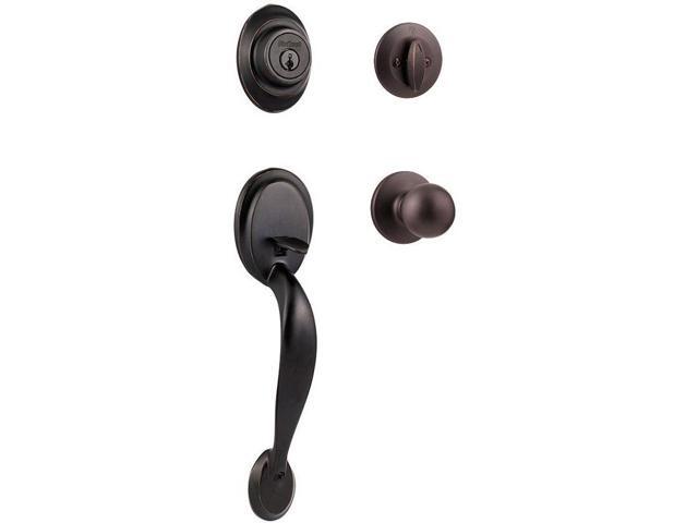 Kwikset Dakota Single Cylinder Handle Set With Polo Knob Featuring