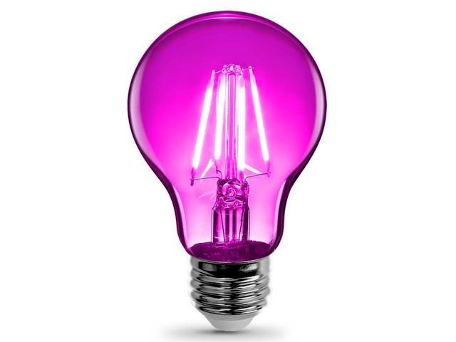 Photo 1 of FEIT Electric A-Line Filament LED Bulb, 3.6 watts, 120 volts, Pink