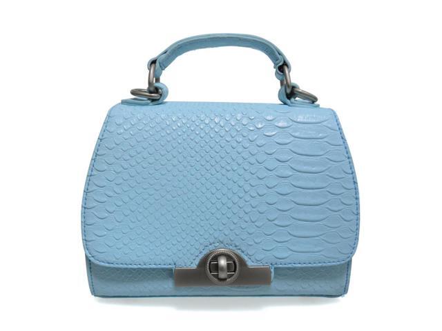 blue crocodile purse