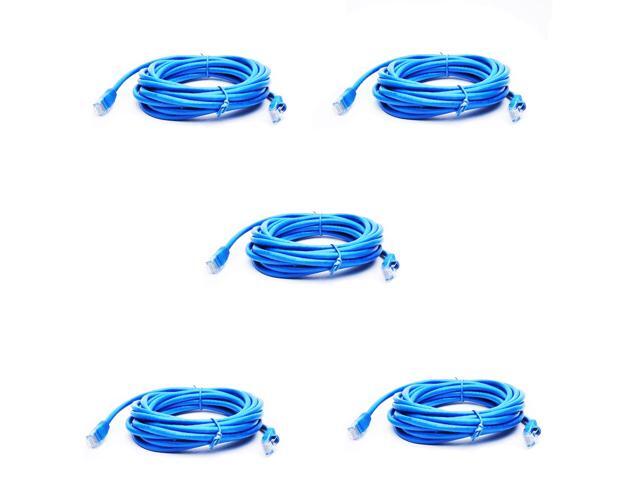 2//Pack CAT5E Blue Ethernet Network 1 Foot 24 Gauge Patch Cable RJ45 LAN Wire