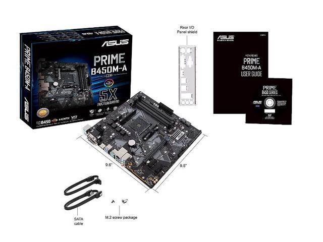 ASUS PRIME B450M-A AM4 AMD B450 SATA 6Gb/s USB 3.1 HDMI Micro ATX AMD