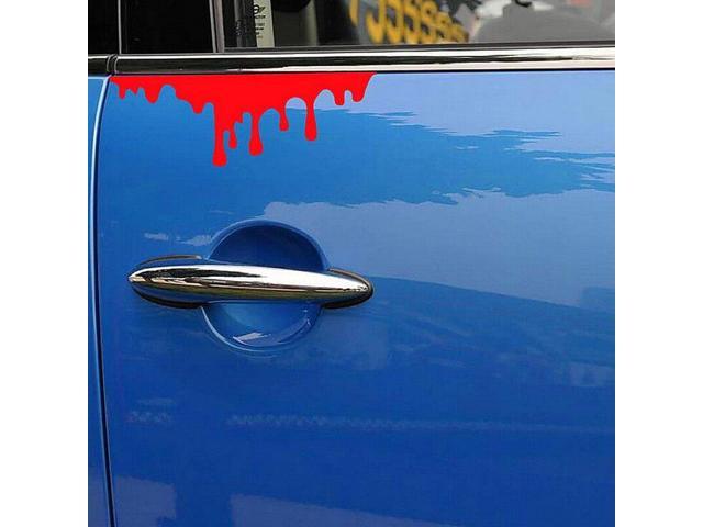 1x Funny Creative Bleed Sticker Decals Headlight Rear Trunk Red Bleeding dedj