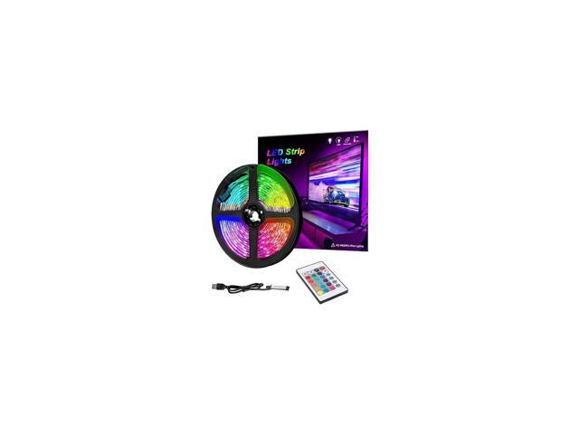 Emerald 10FT LED Strip Lights, Colored USB Connecting TV Backlight with  Remote, 16 Color Lights 