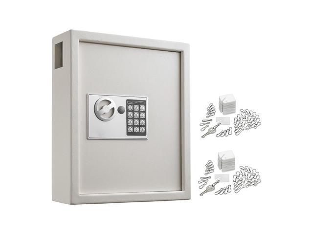 Adiroffice 40 Key Digital Lock Key Cabinet With Key Tags White 7083