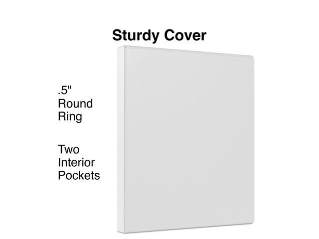Staples Simply .5-inch Round 3-Ring View Binder Black (21683) 23738/21683