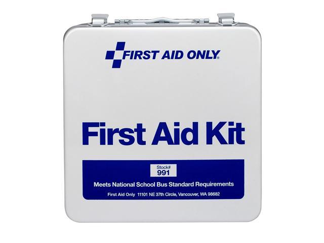 First Aid Only Bus First Aid Kit 165-Piece 50 Person White/Blue ...