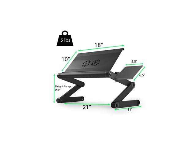 WorkEZ Cool adjustable laptop stand lap desk for bed fans usb ports mouse  pad – UncagedErgonomics