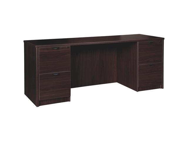 Lorell Prominence 2.0 Espresso Laminate Double-Pedestal Credenza