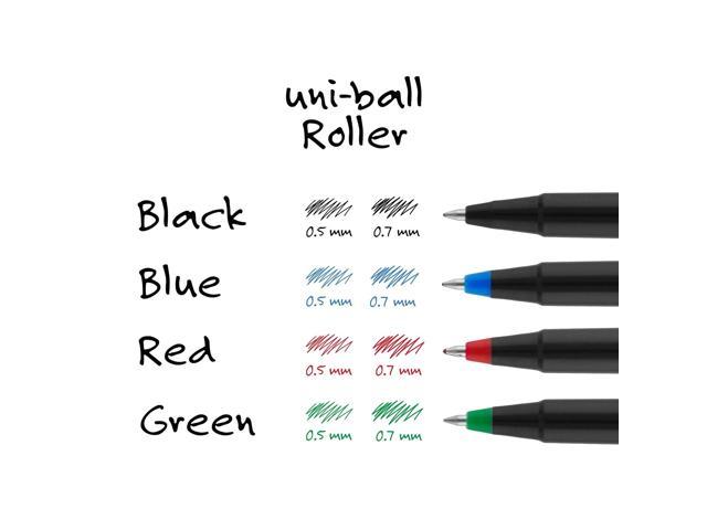 uniball Vision Needle Rollerball Pens, Fine Point, 0.7mm, Black Ink, Dozen  (1734903)