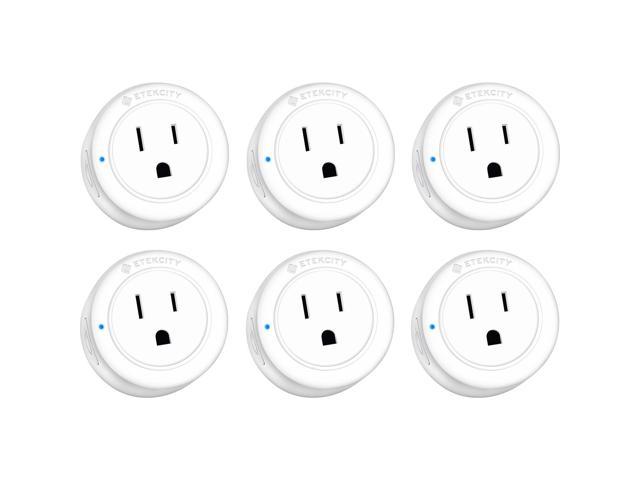 ETEKCITY - Voltson Smart WiFi Outlet Plug (6-Pack) - White 