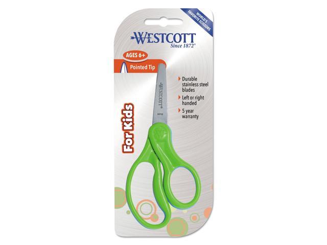 Westcott 5 Hard Handle Kids Scissors, Pointed, Assorted Colors (13131)