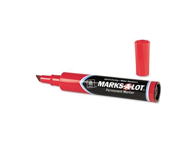  AVERY Marks-A-Lot Jumbo Chisel Tip Washable Marker, Black  (24158) : Artists Markers : Office Products