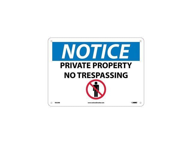 National Marker Notice Signs; Private Property No Trespassing Graphic ...