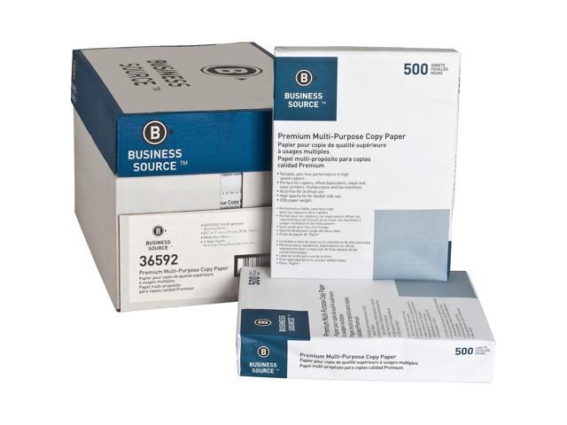 Business Source Multipurpose Paper 20lb. 92 Bright 3HP 8-1/2