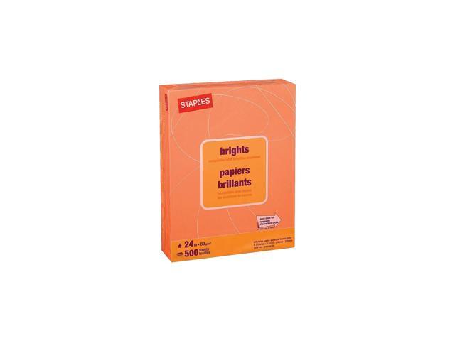 Staples Brights Multipurpose Paper 20 lbs. 8.5 x 11 Orange 500