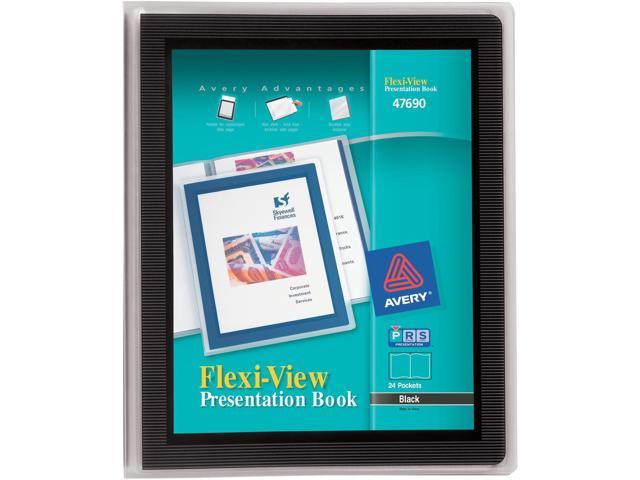 Avery Presentation Books 24 Pages 8-1/2"x11" Black Framed Cover 47690