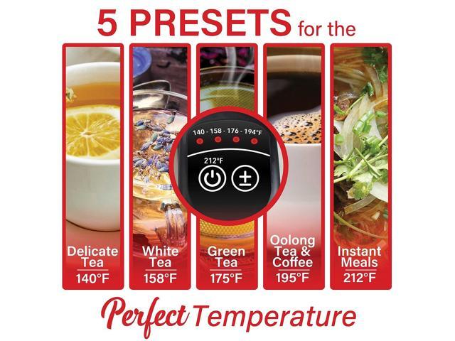 BRENTWOOD-1.7 - Liter Cordless Digital Glass Electric Kettle with 6 Precise  Temperature Presets - (Black)