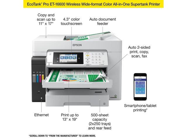 Epson Ecotank® Pro Et 16600 Wide Format All In One Business Supertank Printer 7841