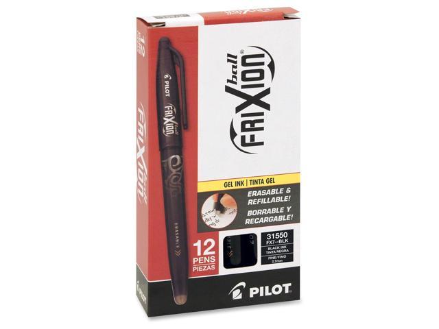 Pilot 31550 FriXion Ball Erasable Gel Pen, Black Ink, 0.7mm Fine