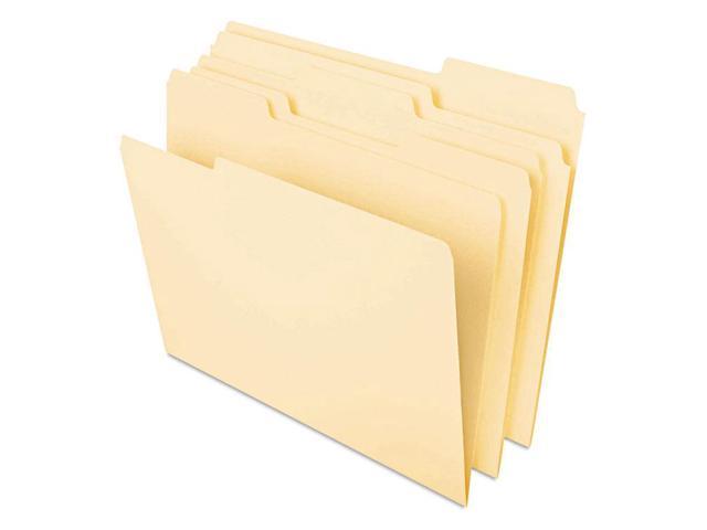 UNIVERSAL Heavyweight File Folders 1/3 Cut One-Ply Top Tab Letter Manila 50/Pack 