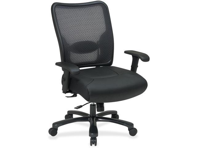 Office Star Space 75-47A773 Black - Leather Seat - 30.3" x 28.8" x 44.5" Overall Dimension