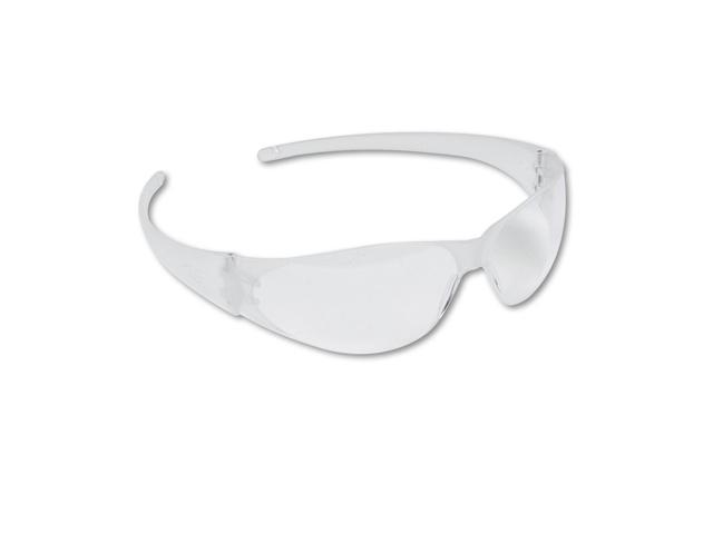 Crews Checkmate Wraparound Safety Glasses CLR Polycarb Frm Uncoated CLR Lens 12