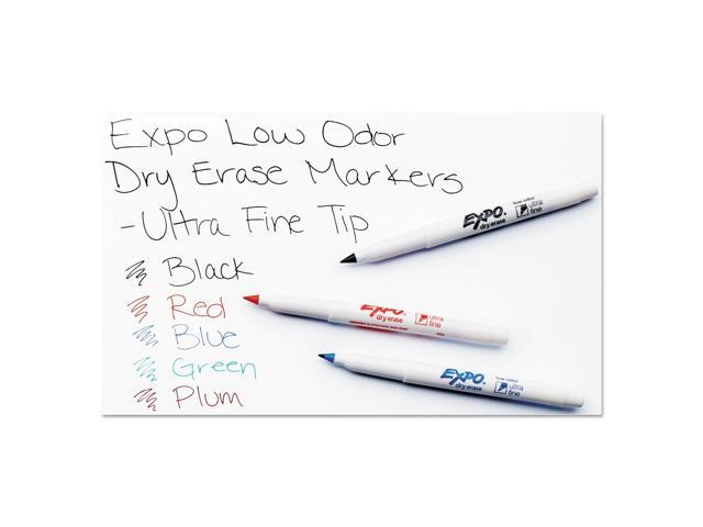 Expo Low-Odor Dry-Erase Marker, Ultra Fine Point, Black - 4 pack