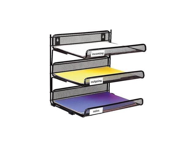 Staples Black Wire Mesh 3 Tier Desk Shelf 827873 Newegg Com