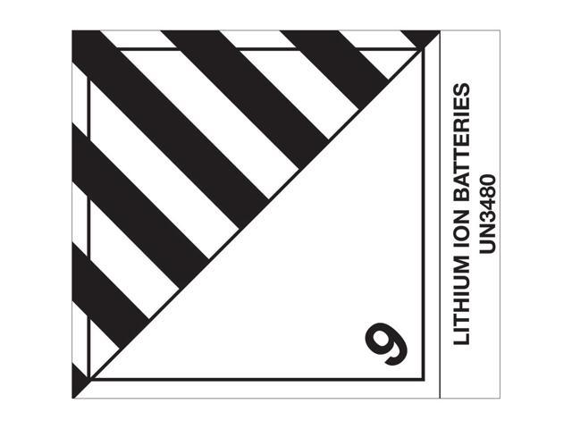 Lithium Ion Battery Shipping Label Vector Stock Vector