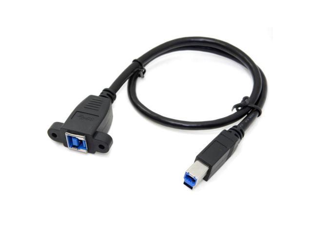 USB 3.0 Type-B Male To Female Extension Cable With Panel Mount Screw ...