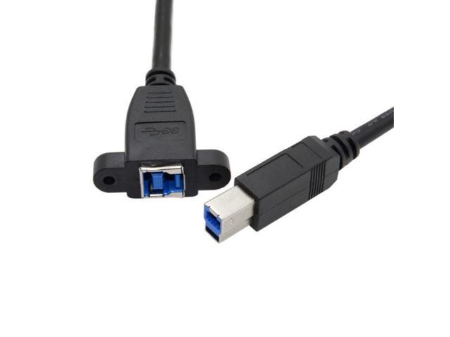 USB 3.0 Type-B Male To Female Extension Cable With Panel Mount Screw ...