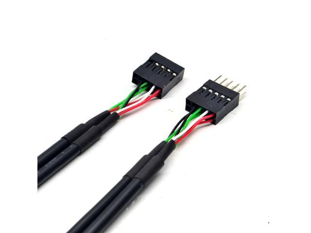 Occus Cable Length: Total About 30cm Cables PC Computer Motherboard USB 9pin Female-Female Extension Data Cable 30cm Customized 