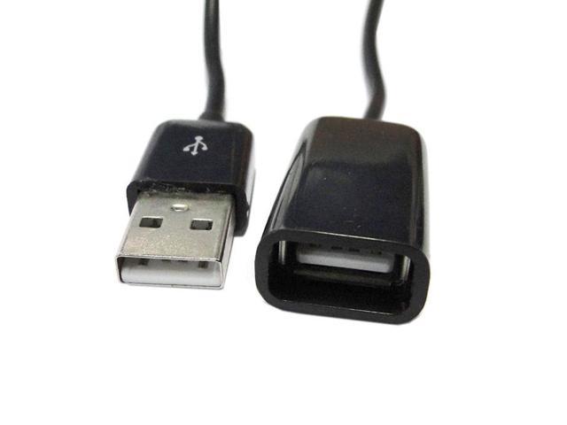 USB 2.0 Male to Female Extension Data Cable Black 100cm