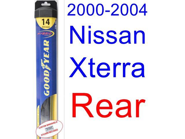 2000-2004 Nissan Xterra Wiper Blade (Rear) (Goodyear Wiper Blades-Hybrid) (2001,2002,2003 2001 Nissan Xterra Rear Wiper Blade Size