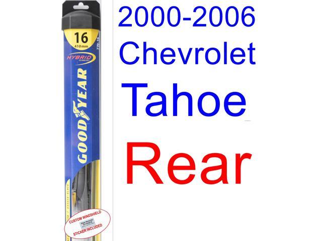 2000-2006 Chevrolet Tahoe Wiper Blade (Rear) (Goodyear Wiper Blades-Hybrid) (2001,2002,2003,2004 2005 Chrysler Town And Country Wiper Blade Size