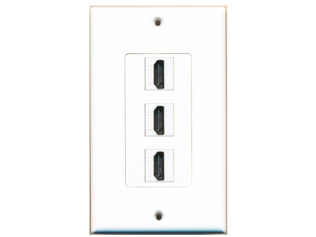 2 Port Hdmi Wall Plate Kit Decora White Clubcomercio Br 2 Port Hdmi Wall Plate Kit Decora White