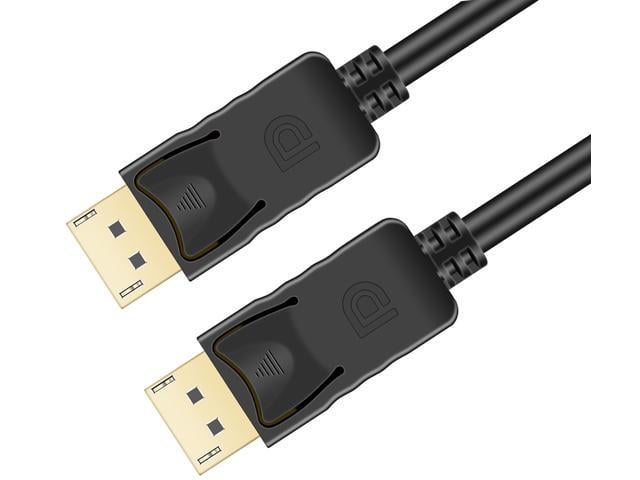 Gold-Plated Braided Ultra High Speed Cord for Laptop/PC/TV/Gaming Monitor etc 4K/2160p@60Hz, 1080p/2K/1440p@144Hz, 2K@165Hz JSAUX DP to DP 1.2 Cable Grey DisplayPort Cable 6.6ft/2M