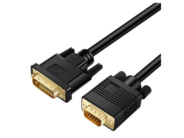 Luventg DVI To VGA Adapter,DVI-I 24 1 Male To VGA Female