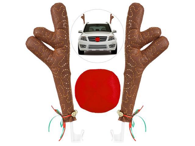Antler UNOMOR 1 Set Reindeer Vehicle Costume Antler Car Decorations Kit for Christmas 