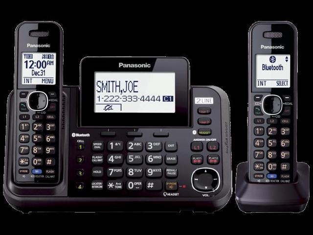 Panasonic KX-TG9542B Bluetooth Cordless 2 Line Cordless Phone 2 Handset 