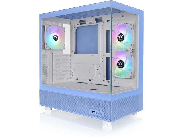 Thermaltake View 270 Plus TG ARGB Hydrangea Blue Mid Tower E-ATX Case 3x120mm ARGB Fans Included; Support Up to 360mm Radiator Front & Side Dual Tempered Glass Panel CA-1Y7-00MFWN-01
