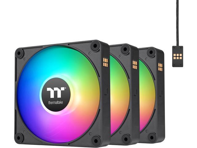Thermaltake CT140 EX ARGB Reverse PC Cooling Fan (3-Fan Pack), Magnetic Connection, 5V Motherboard Sync, 16.8 Million Colors 9 Addressable LEDs, 140 mm Case/Radiator Fan, CL-F193-PL14SW-A