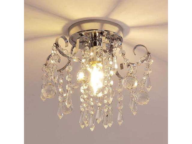 small crystal ceiling light fixture