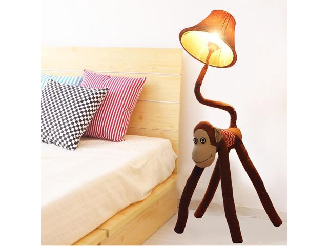 Creative Cartoon Fabric Monkey Baby Room Floor Lamps Cute Kid S Room Floor Light Boy Girl Bedroom Floor Lamp