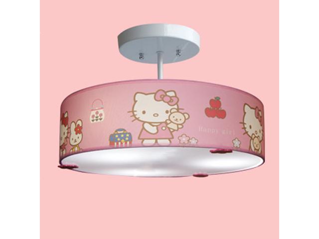 Cartoon Pink Fabric Girl S Room Ceiling Lamp Cute Baby Room