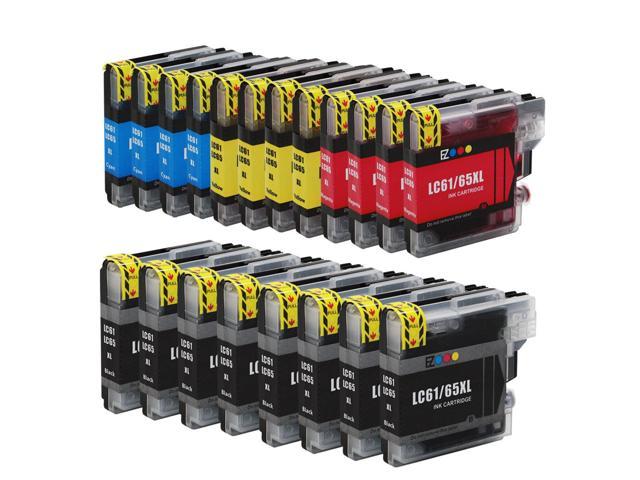 Photo 1 of E-Z Ink ™ Compatible Ink Cartridge Replacement For Brother LC61 LC-61 Series (20) Pack (8 Black, 4 Cyan, 4 Magenta, 4 Yellow) LC61BK LC61C LC61M LC61Y