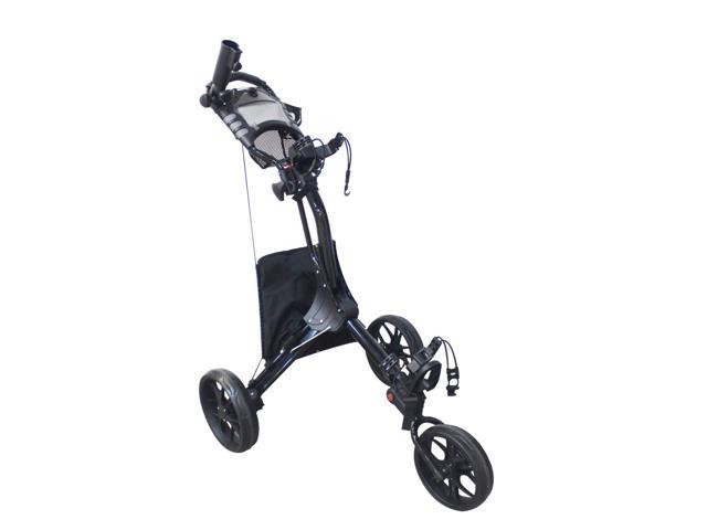 Hoveroid Foldable 3 Wheel Golf Push Cart With Aluminum Structure Light Weight Suitable Golf Pull Cart For Teenagersadults Golf Club Golf Course