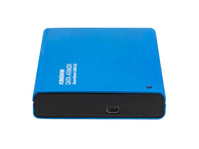 Kingwin DAR-25-BL Blue 2.5” SSD/SATA Hard Drive External Enclosure SATA to USB 3.0 Up to 5.0 Gbps Data Transfer Rate In USB 3.0