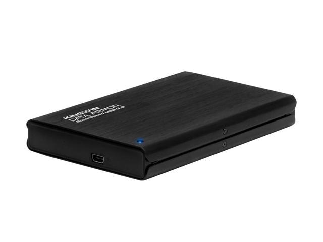 Kingwin DAR-25-BK Black 2.5” SSD/SATA Hard Drive External Enclosure SATA to USB 3.0 Up to 5.0 Gbps Data Transfer Rate In USB 3.0